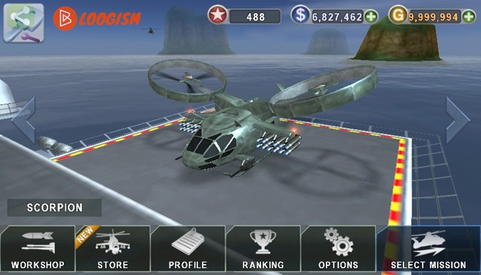 Gunship Battle Mod Apk V2 7 77 Unlimited Money Helicopter 3d